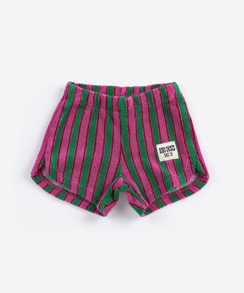 BOBO CHOSES(ボボショーズ)の「Striped terry cloth 半パンツ【ベビー】(その他ベビーウェア・キッズ・ストライプ・95/80)」の1枚目の写真