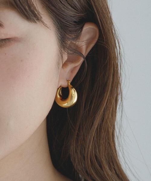 URBAN RESEARCH Sonny Label(アーバンリサーチサニーレーベル)の「ステンレスボリュームフープピアス(ピアス(両耳用)・レディース・ゴールド/シルバー・ONE)」の1枚目の写真