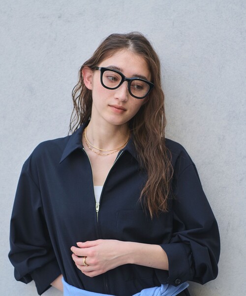 UNITED ARROWS(ユナイテッドアローズ)の「THICK ウェリントン クリア サングラス(サングラス・レディース・ブラック/ダークブラウン・FREE)」の6枚目の写真
