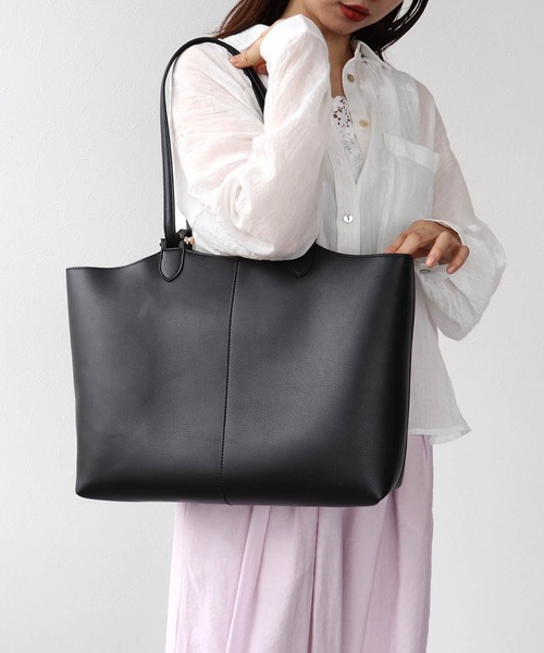 Cepica（セピカ）の「ダブルハンドルA4トートバッグ（トートバッグ・レディース・グレー/ブラック・FREE）」の2枚目の写真