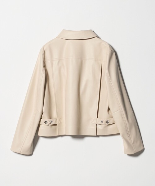 UNITED ARROWS（ユナイテッドアローズ）の「レザーライク ショートブルゾン（ブルゾン・レディース・オフホワイト/ダークブラウン/ブラック・FREE）」の19枚目の写真