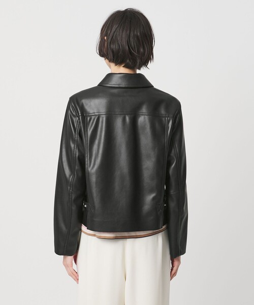 UNITED ARROWS(ユナイテッドアローズ)の「レザーライク ショートブルゾン(ブルゾン・レディース・オフホワイト/ダークブラウン/ブラック・FREE)」の16枚目の写真