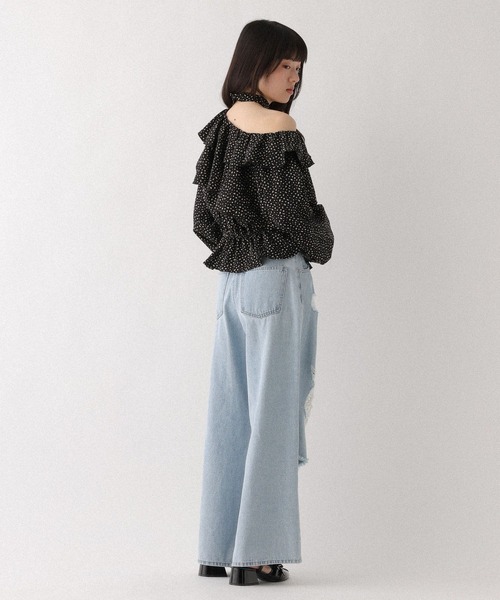 Heather(ヘザー)の「ワンショルチョーカーブラウス 666503(シャツ/ブラウス・レディース・ピンク/ブラック系その他/ホワイト系その他・FREE)」の6枚目の写真