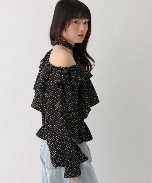 Heather(ヘザー)の「ワンショルチョーカーブラウス 666503(シャツ/ブラウス・レディース・ピンク/ブラック系その他/ホワイト系その他・FREE)」の8枚目の写真
