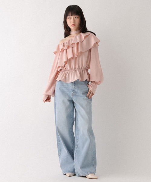 Heather(ヘザー)の「ワンショルチョーカーブラウス 666503(シャツ/ブラウス・レディース・ピンク/ブラック系その他/ホワイト系その他・FREE)」の10枚目の写真