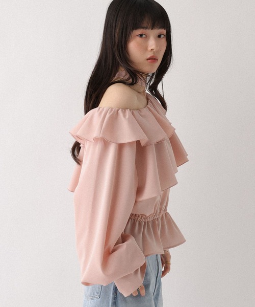 Heather(ヘザー)の「ワンショルチョーカーブラウス 666503(シャツ/ブラウス・レディース・ピンク/ブラック系その他/ホワイト系その他・FREE)」の14枚目の写真