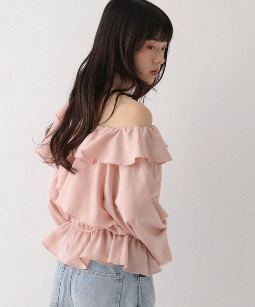 Heather(ヘザー)の「ワンショルチョーカーブラウス 666503(シャツ/ブラウス・レディース・ピンク/ブラック系その他/ホワイト系その他・FREE)」の15枚目の写真
