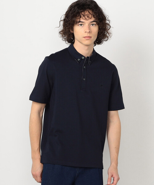 COMME CA ISM（コムサイズム）の「【接触冷感・吸水速乾】エンブレム ポロシャツ（ポロシャツ・メンズ・ホワイト/ブルー/グレー/ネイビー・LARGE/MEDIUM）」の3枚目の写真