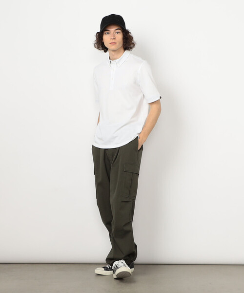 COMME CA ISM（コムサイズム）の「【接触冷感・吸水速乾】エンブレム ポロシャツ（ポロシャツ・メンズ・ホワイト/ブルー/グレー/ネイビー・LARGE/MEDIUM）」の5枚目の写真