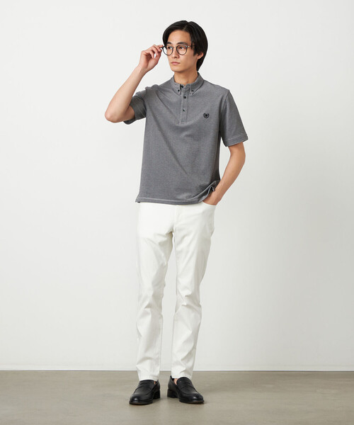 COMME CA ISM（コムサイズム）の「【接触冷感・吸水速乾】エンブレム ポロシャツ（ポロシャツ・メンズ・ホワイト/ブルー/グレー/ネイビー・LARGE/MEDIUM）」の9枚目の写真