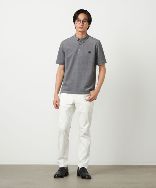 COMME CA ISM（コムサイズム）の「【接触冷感・吸水速乾】エンブレム ポロシャツ（ポロシャツ・メンズ・ホワイト/ブルー/グレー/ネイビー・LARGE/MEDIUM）」の10枚目の写真