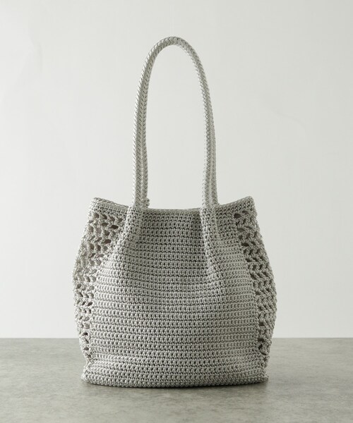 GALLEST(ギャレスト)の「コード編みタッセルトート(トートバッグ・レディース・シルバー/カーキ/ブラック・00)」の13枚目の写真