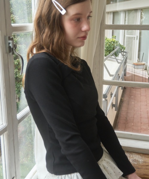 Birthday room(バースデイルーム)の「アシメドレープロンT/Asymmetrical lap apron T(Tシャツ/カットソー・レディース・ブラック/ホワイト/ミント・FREE)」の13枚目の写真