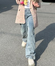 Alley Tokyo | ちょっとだけダメージゆるデニムパンツ(デニムパンツ)