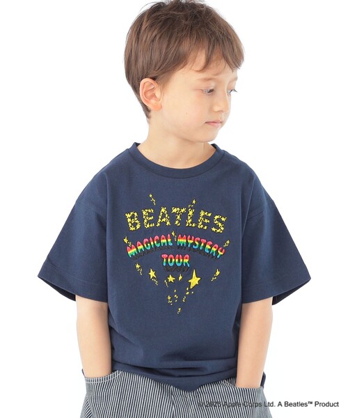 SHIPS(シップス)の「SHIPS KIDS:100~130cm /【THE BEATLES(ザ・ビートルズ)】半袖 Tシャツ(Tシャツ/カットソー・キッズ・ネイビー/ライトグリーン/オフホワイト/ライトブルー・110/100/120/130)」の1枚目の写真