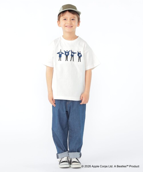 SHIPS(シップス)の「SHIPS KIDS:100~130cm /【THE BEATLES(ザ・ビートルズ)】半袖 Tシャツ(Tシャツ/カットソー・キッズ・ネイビー/ライトグリーン/オフホワイト/ライトブルー・110/100/120/130)」の7枚目の写真