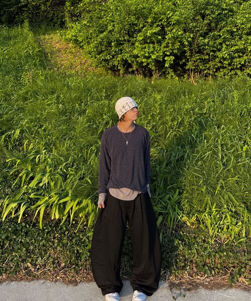 DNSR（ディーエヌエスアール）の「[オンフリックxDNSR] レイヤードボートネックロングスリーブネイビー（Tシャツ/カットソー・メンズ・その他・LARGE/MEDIUM/X-LARGE）」の4枚目の写真