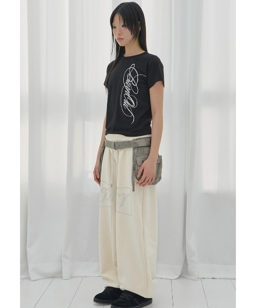 FANCY CLUB(ファンシークラブ)の「A'GEM/9 × .kom 『FANCY CLUB/ファンシークラブ』 FROSS BANDING SWEATPANTS/フロスバンディングスウェットパンツ(スウェットパンツ・レディース・アイボリー/ブラック/ライトブルー・FREE)」の20枚目の写真