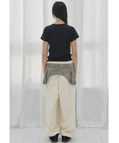 FANCY CLUB(ファンシークラブ)の「A'GEM/9 × .kom 『FANCY CLUB/ファンシークラブ』 FROSS BANDING SWEATPANTS/フロスバンディングスウェットパンツ(スウェットパンツ・レディース・アイボリー/ブラック/ライトブルー・FREE)」の21枚目の写真