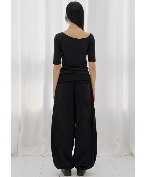 FANCY CLUB(ファンシークラブ)の「A'GEM/9 × .kom 『FANCY CLUB/ファンシークラブ』 FROSS BANDING SWEATPANTS/フロスバンディングスウェットパンツ(スウェットパンツ・レディース・アイボリー/ブラック/ライトブルー・FREE)」の9枚目の写真