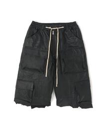 DankeSchon/ダンケシェーン/REPRO-LEATHER CARGO SHORTS