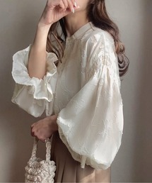 CHUL（チュル）の「シアージャガードボリュームスリーブブラウス（シャツ/ブラウス）」