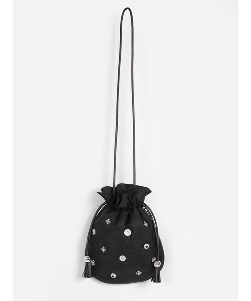 :ETHROF（イーサオブ）の「CONCHO STUDS DRAWSTRING BAG（ショルダーバッグ・レディース・ブラウン/ブラック・FREE）」の10枚目の写真