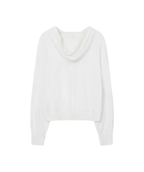 Miseki SEOUL(ミセキソウル)の「Sheer punching knit hoodie WHITE(ニット/セーター・レディース・その他・OS)」の3枚目の写真