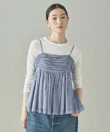 Curensology | Curensology(カレンソロジー)/シャンブレーレイヤードギャザーキャミソール(キャミソール)