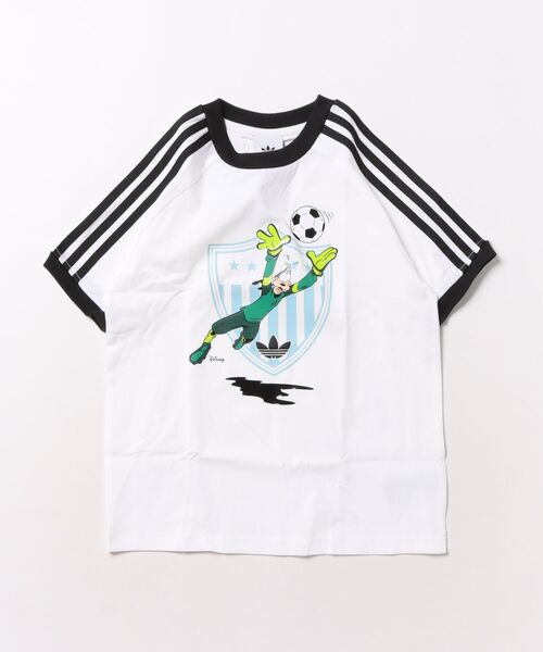 adidas(アディダス)の「adidas アディダス K DISNEY LOOSE TEE ショートスリーブ KC8436 WHITE/BLACK(Tシャツ/カットソー・キッズ・ホワイト・150cm/140cm/130cm)」の1枚目の写真