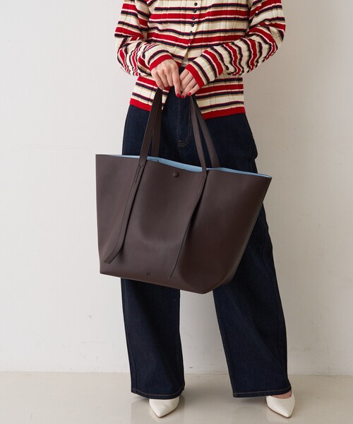&MyuQ(アンドミューク)の「【&MyuQ/アンドミューク】MELET ビックトートバッグ/ショルダーバッグ(トートバッグ・レディース・ブラック/ダークブラウン・フリー)」の3枚目の写真