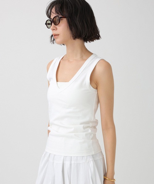 BABYLONE（バビロン）の「【onit】アメスリタンク（タンクトップ・レディース・ブラック/ホワイト・フリー）」の5枚目の写真