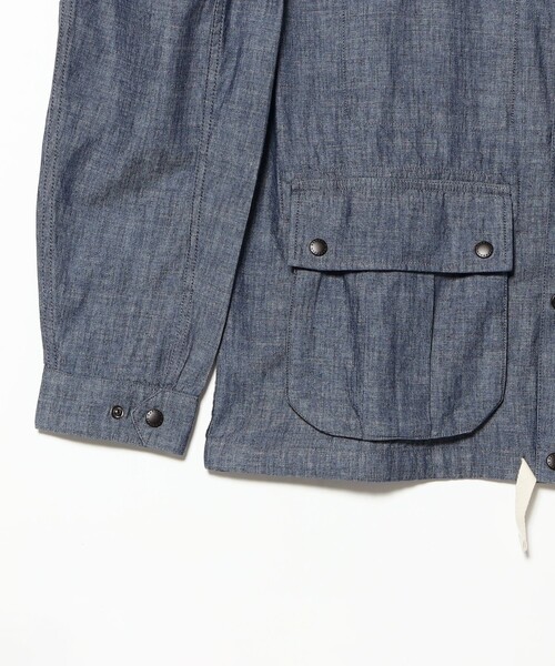 Barbour(バブアー)の「Barbour / Heritage+ MODIFIED WESTOE シャンブレー ジャケット(ブルゾン・メンズ・サックスブルー・SMALL/MEDIUM/LARGE)」の4枚目の写真