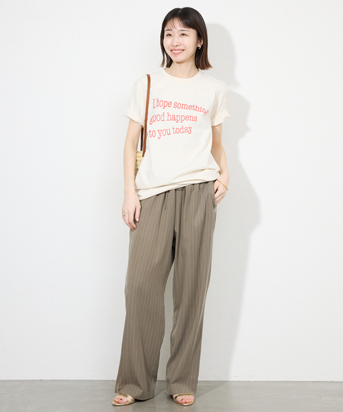 SLOBE IENA（スローブイエナ）の「《3サイズ展開/追加》フィブリルストライプリラックスパンツ（その他パンツ・レディース・カーキ/ネイビー・36/38/40）」の3枚目の写真