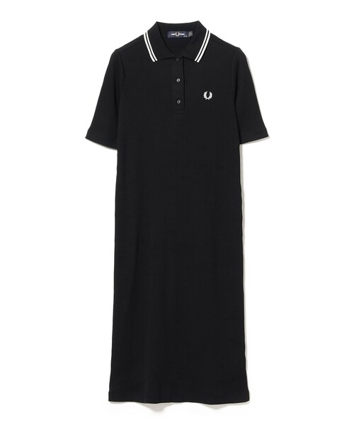 FRED PERRY（フレッドペリー）の「FRED PERRY / リブ ポロ ドレス（ワンピース・レディース・ブラック・10）」の2枚目の写真