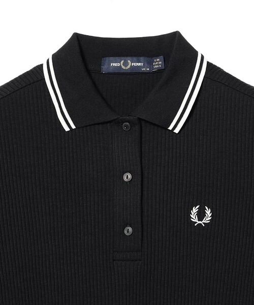 FRED PERRY（フレッドペリー）の「FRED PERRY / リブ ポロ ドレス（ワンピース・レディース・ブラック・10）」の3枚目の写真