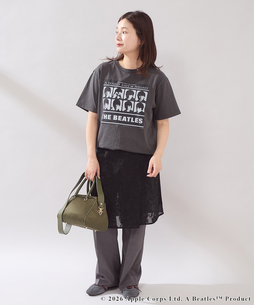 JOURNAL STANDARD(ジャーナルスタンダード)の「【osedit】エンブロイダリーオーガンジーラップスカート(スカート・レディース・ブラック/アイボリー・FREE)」の3枚目の写真