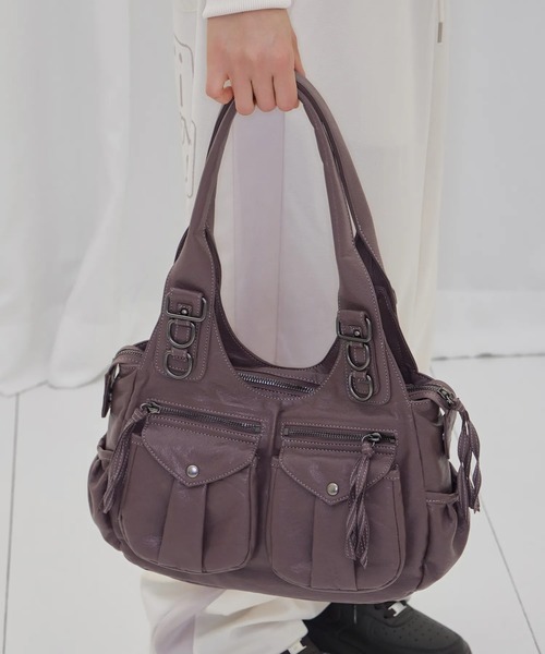 FANCY CLUB(ファンシークラブ)の「【日本未発売/WEB限定】FANCY CLUB(ファンシークラブ)/大容量 ショルダー トート ホーボーバッグ/RANMA HOBO BAG(ショルダーバッグ・レディース・アイボリー/ブラウン/ブラック・FREE)」の3枚目の写真