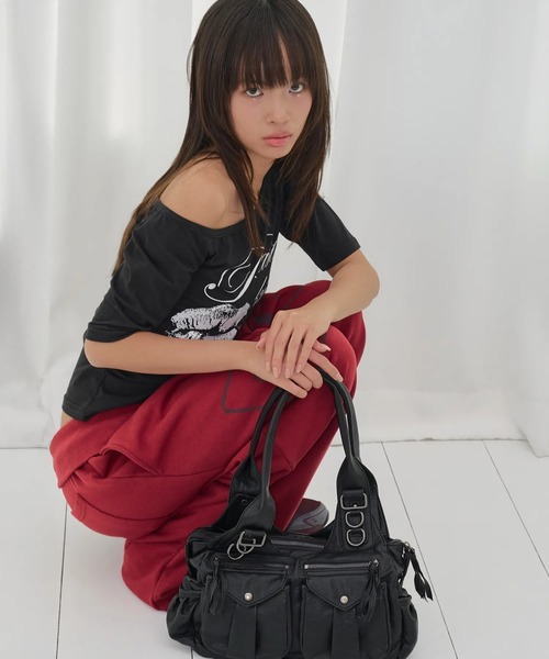 FANCY CLUB(ファンシークラブ)の「【日本未発売/WEB限定】FANCY CLUB(ファンシークラブ)/大容量 ショルダー トート ホーボーバッグ/RANMA HOBO BAG(ショルダーバッグ・レディース・アイボリー/ブラウン/ブラック・FREE)」の10枚目の写真