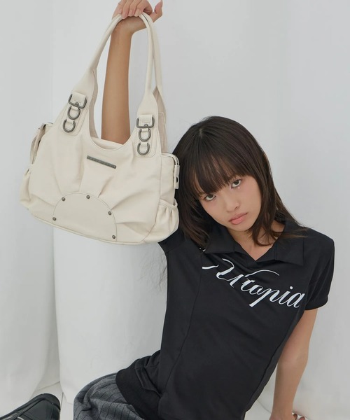 FANCY CLUB(ファンシークラブ)の「【日本未発売/WEB限定】FANCY CLUB(ファンシークラブ)/大容量 ショルダー トート ホーボーバッグ/RANMA HOBO BAG(ショルダーバッグ・レディース・アイボリー/ブラウン/ブラック・FREE)」の5枚目の写真