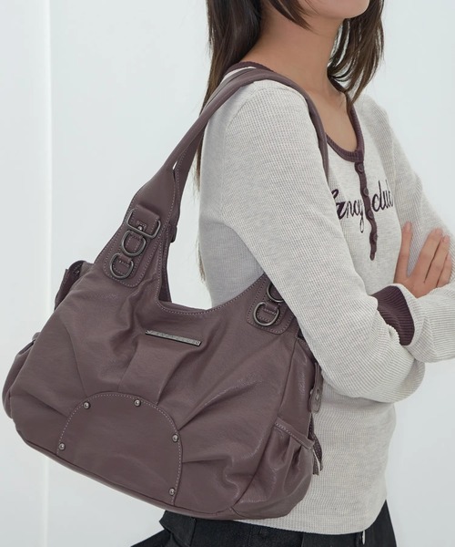 FANCY CLUB(ファンシークラブ)の「【日本未発売/WEB限定】FANCY CLUB(ファンシークラブ)/大容量 ショルダー トート ホーボーバッグ/RANMA HOBO BAG(ショルダーバッグ・レディース・アイボリー/ブラウン/ブラック・FREE)」の15枚目の写真