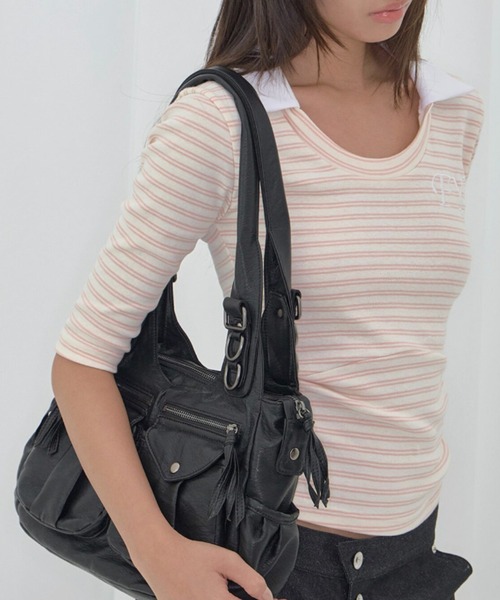 FANCY CLUB(ファンシークラブ)の「【日本未発売/WEB限定】FANCY CLUB(ファンシークラブ)/大容量 ショルダー トート ホーボーバッグ/RANMA HOBO BAG(ショルダーバッグ・レディース・アイボリー/ブラウン/ブラック・FREE)」の14枚目の写真