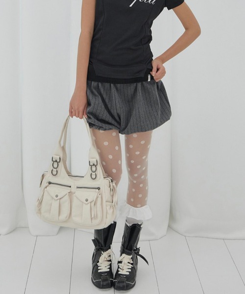 FANCY CLUB(ファンシークラブ)の「【日本未発売/WEB限定】FANCY CLUB(ファンシークラブ)/大容量 ショルダー トート ホーボーバッグ/RANMA HOBO BAG(ショルダーバッグ・レディース・アイボリー/ブラウン/ブラック・FREE)」の6枚目の写真