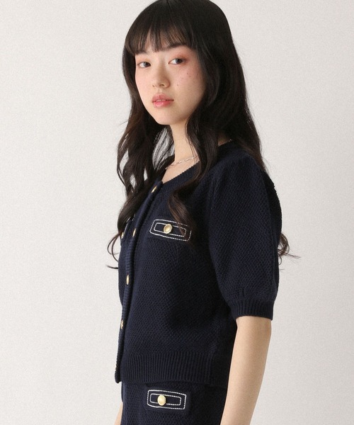 Heather(ヘザー)の「ゴールドボタンステッチカーディガン 670464(ニット/セーター・レディース・ネイビー/アイボリー/グレー・FREE)」の19枚目の写真