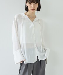 GALLEST | 【一部店舗限定】シアーフードオーバーシャツ(シャツ/ブラウス)