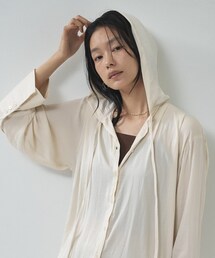 【一部店舗限定】シアーフードオーバーシャツ