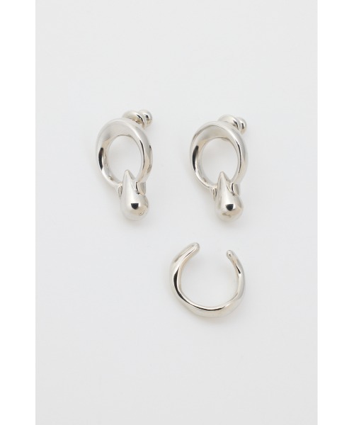 MOUSSY(マウジー)の「DROPPED ピアス & イヤーカフ セット(ピアス(両耳用)・レディース・マルチ/シルバー・FREE)」の9枚目の写真