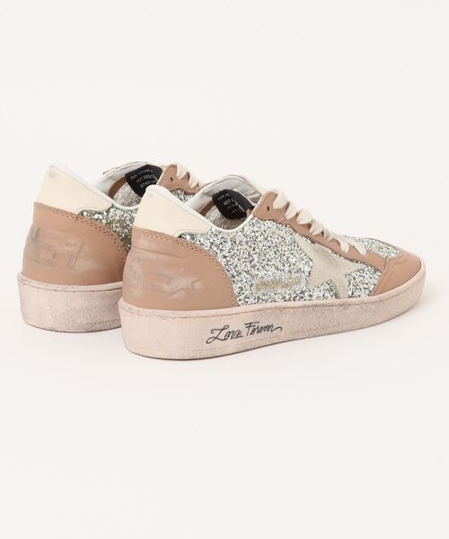 GOLDEN GOOSE（ゴールデングース）の「Ball Star レディース グリッター（シルバー） スエードパネル（ピンクベージュ）（スニーカー・レディース・ピンク系その他・37/39）」の5枚目の写真