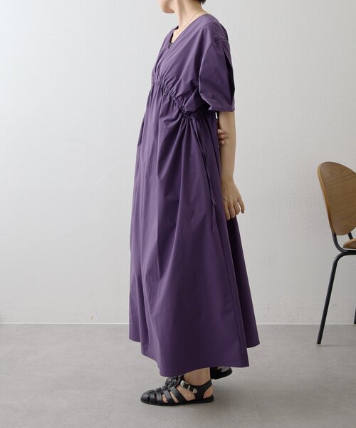 ear PAPILLONNER(イアパピヨネ)の「ドロストワンピース【SUM1 STYLE】(ワンピース・レディース・ブラック/レッド/パープル・FREE)」の3枚目の写真