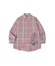 ESCAPEFROM（エスケープフロム）の「ダーキー ESCFプリントオーバーサイズチェックシャツ [3カラー]（シャツ/ブラウス）」